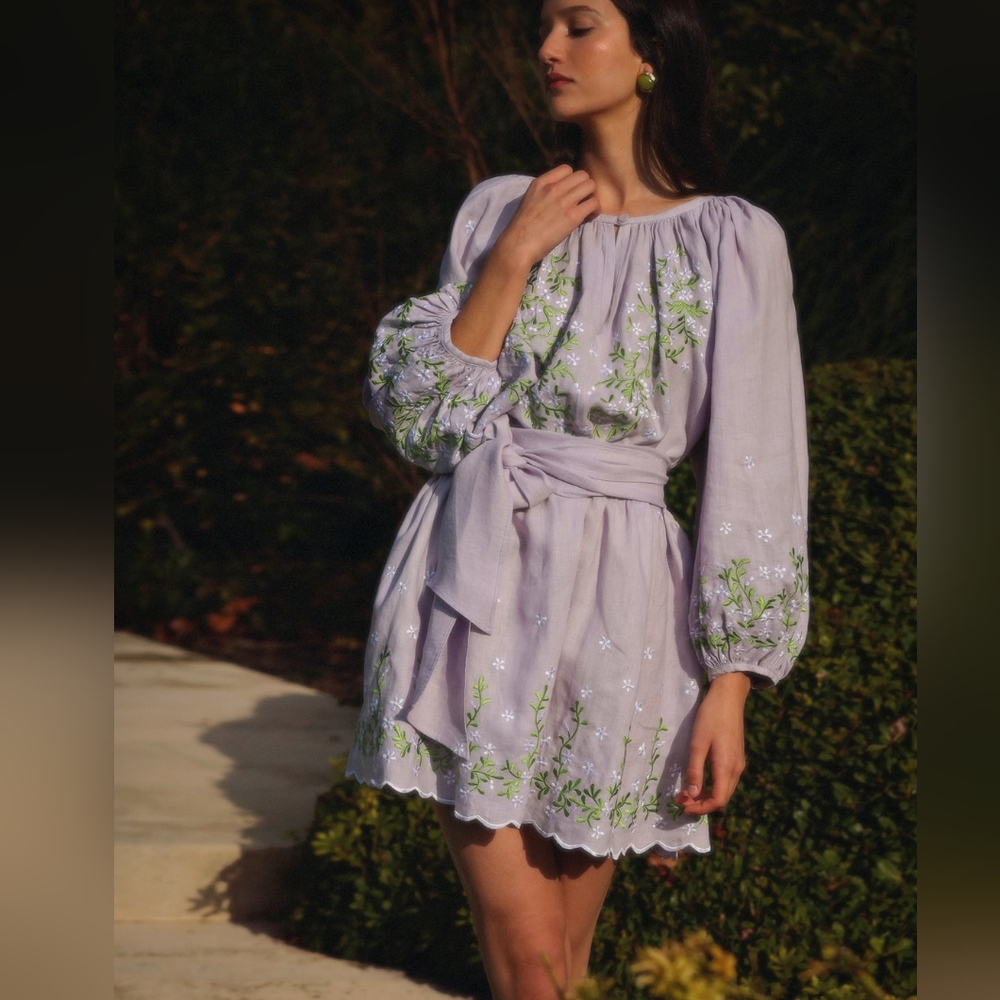 Morton Mac Aurelie Embroidered Dress